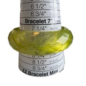 Vintage Acrylic yellow huge bangle bracelet